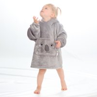 18C940: Infants Novelty Koala Oversized Plush Hoodie  (One Size - 18 Months- 3 Years)